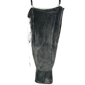 Sharper Image Calming Cozy Massaging Heating Wrap Gray Sherpa Lined Tested